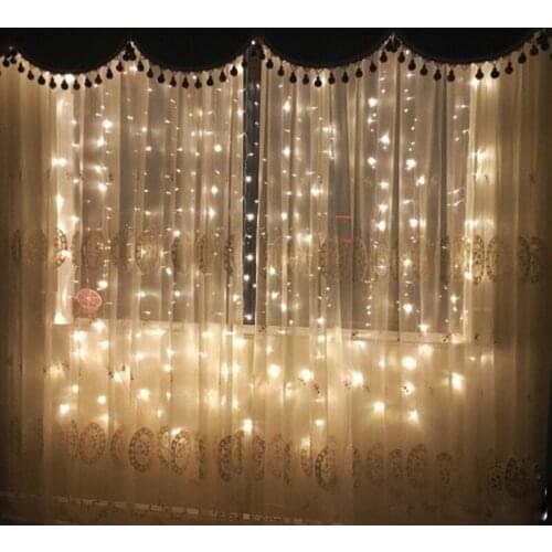 Waterproof Decorative 3x3 Meter 300 LED / 3X1 MTR / 3X1.5MTR Christmas xmas String Fairy Wedding Curtain Light warm white