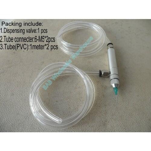 Single acting back suction thimble type micro precision Robot Dispensing Valve C3+PVC pipe for 3D print and dispensing machine