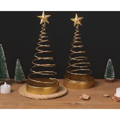 Nordic iron five-pointed star with lights Christmas decorations creative home table decorations Christmas gift furnishings