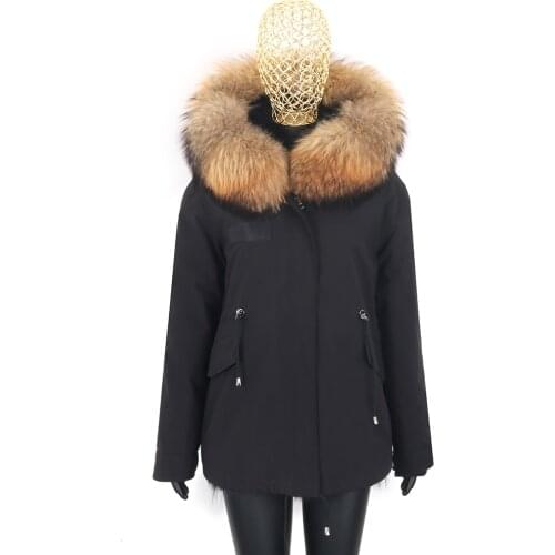 2021 new Women Winter Jacket Natural Fox Fur Short Parka Real Fur Coat Thick Warm Fashion Coat Female Removable Streewear