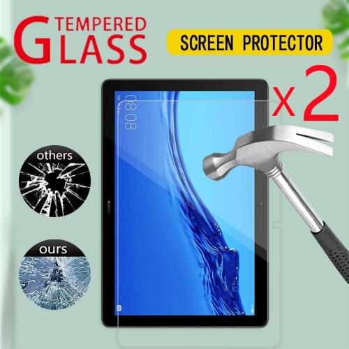 2Pcs Tempered Tablet Glass Protective Film for Huawei Mediapad T5 10 10.1 Inch AGS2-W09/L09/L03/W19 Premium Screen Protector