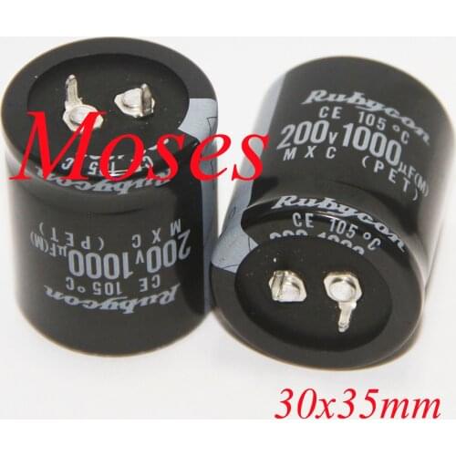 200v 1000uf High Quality 100% Original New Capacitance Low ESR Audio Electrolytic Capacitor Radial 30x35mm +/- 20