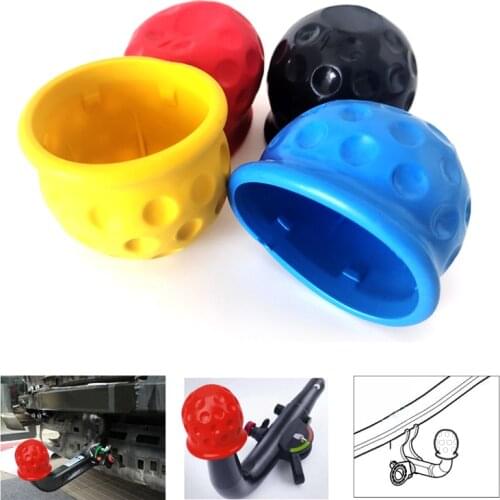 4 Colors Universal 50MM Tow Bar Ball Cover Cap Trailer Ball Cover Tow Bar Cap Hitch Trailer Towball Protect Car Accessories