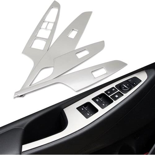 4pcs Interior Door Window Switch Panel Cover Trim for Hyundai Tucson 2016-2018 Accessories Car Styling