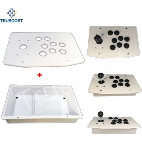 DIY White Color Arcade Joystick Acrylic Panel and Case Shell Replacement Part Games Accessories