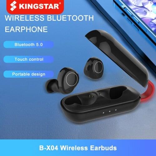 KINGSTAR B-X04 Bluetooth Noise Reduction Wireless Earbuds With Mic Touch control IPX5 Waterproof 400mAh Charging Case Earphone