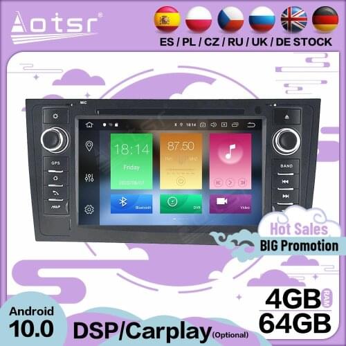 Carplay Multimedia Stereo Android Player For Audi A6 1997 1998 1999 2000 2001 2002 2003 2004 GPS Audio Radio Receiver Head Unit
