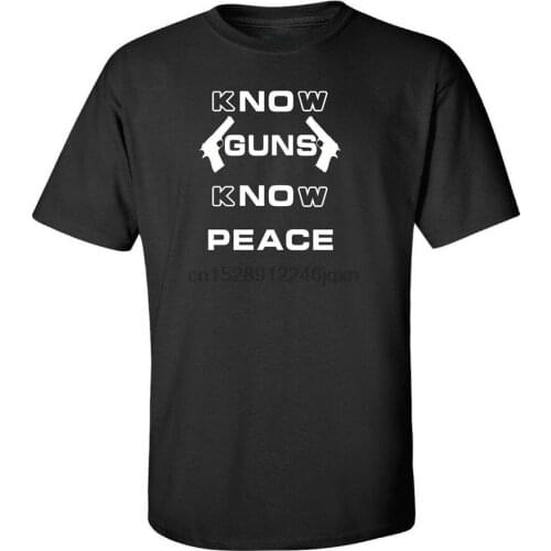 Know Guns No Peace Colt 1911 2nd Amendment Pro Gun T Shirt S-5x Harajuku Hip Hop Tee Tshirt