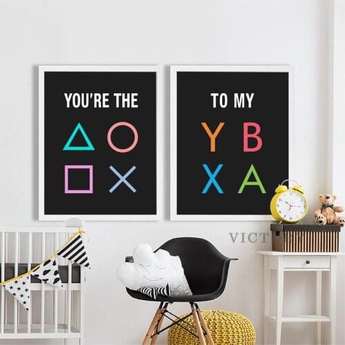Video Game Geek Canvas Posters and Prints Gamer Room Decor Player Gaming Sign Painting for Kids Boys Room Wall Art Decor