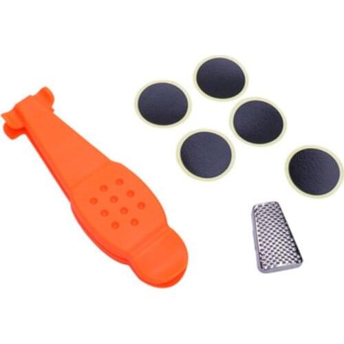 Bicycle Tire Repair Tools Portable Tyre Patch Levers Pry Bar With Sanding Tool Convenient MTB Road Bike Fix Kit Tool Accessories
