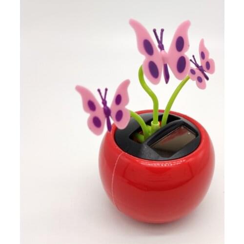 Creative Funny Solar Powered Dancing Flower Car Decorative Supplies No Battery Required