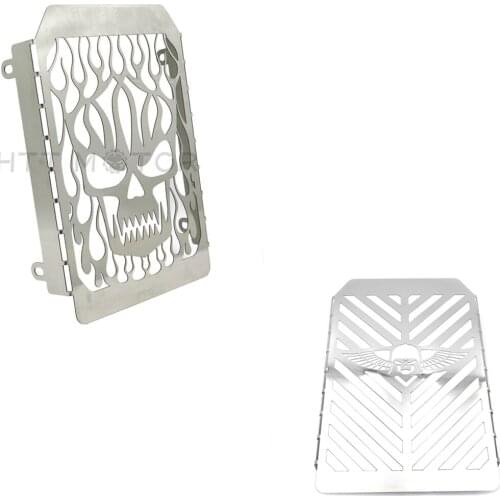 For Kawasaki Vulcan VN 1500 Aftermarket free shipping motorcycle parts Chrome Skull Flame Radiator Grille Cover Stainless