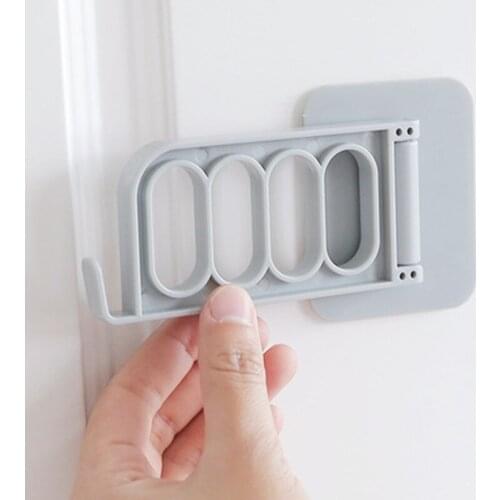 Multifunctional hanger hook magic seamless paste 4 hole clothes hook bathroom wall door storage hook