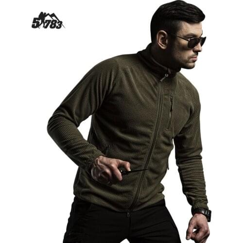 Mens Autumn Winter Slim Fit Shake Fleece Coat Light Windproof Warm Outdoor Thin Inner Hiking Camping Fishing Men Fleece Jacket