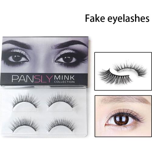 Make Up 3D Mink False Eyelashes Magnetic Fake Eye Lashes Extension Nature Long 2 Pairs Soft Lashes For Beauty Tool