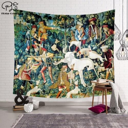 EUR Religion Art Painting 3D Printing Harajuku Tapestrying Rectangular Home Decor Wall Hanging style-3