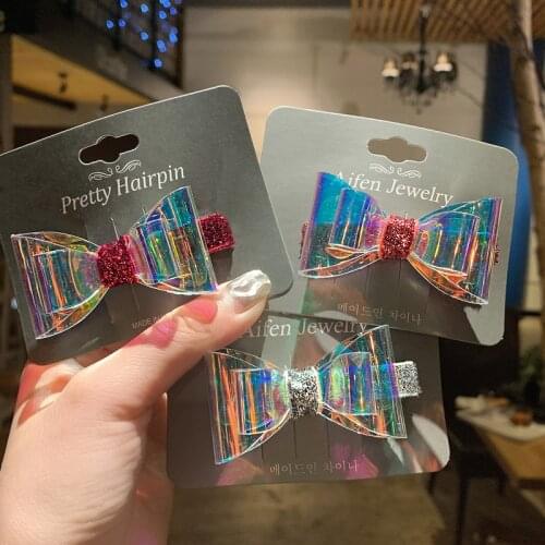 New Children Headwear Colored sequins Jelly Bows Hair Bows Hairpins Dance Party Bow Hair Clip Girls Hair Accessories