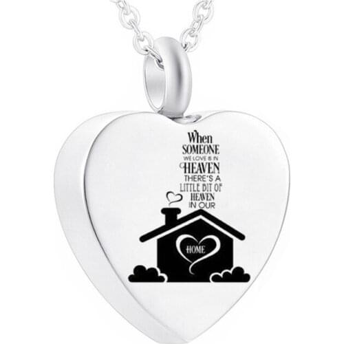 Cremation Jewelry Heart Pendant Stainless Steel Urn Necklace For Human/Pets Ashes Memorial With Filling Kit