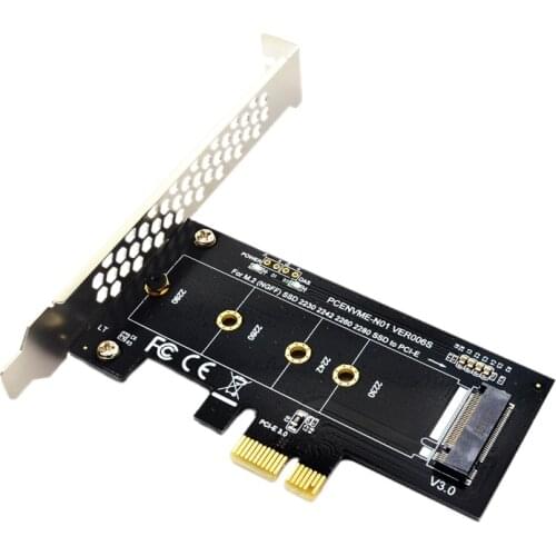 PCIE to M2 Adapter PCI Express 3.0 X1 to NVME SSD M2 PCIE Raiser Adapter Support 2230 2242 2260 2280 M.2 SSD