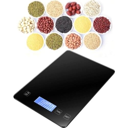 Food Scale Digital Kitchen Scale Precise Graduation Weighing Range 1g 15kg For Baking Cooking Tempered Glass Platform