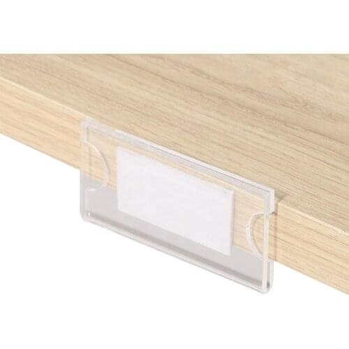 Custom Size Shelf Edge Talker Adhesive Price Tag Sleeve Logo Number Name Info Card Display Holder Rack Sign Clip Frame Case