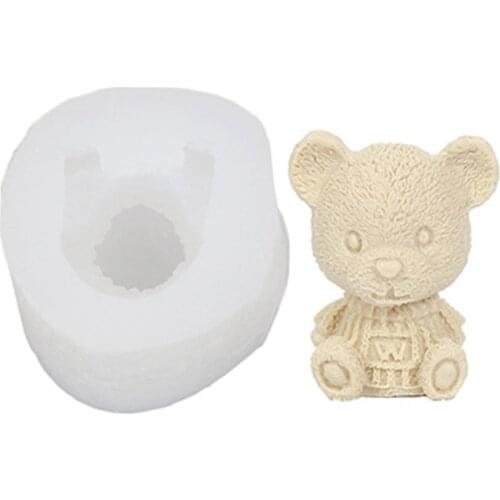 Silicone Mold Bear Shape Ice Cube Maker Chocolate Cake Mould Candy Dough Mold For Coffee Milk Tea Fondant Whiskey Ice Mold