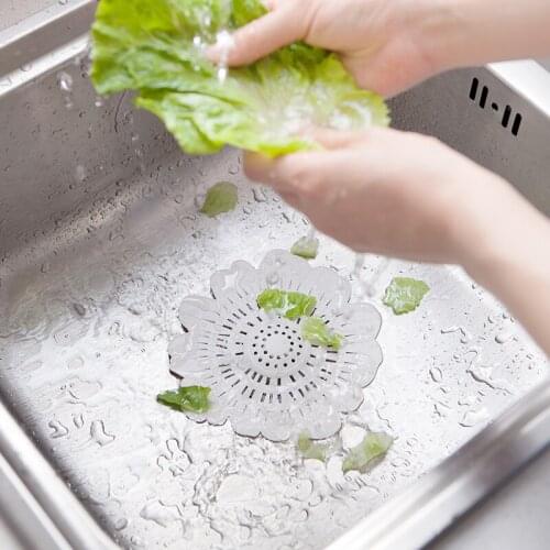 LHS Shower Drain Silicone Kitchen Filter Hair Stopper Catcher Filter Bathroom Accessories Bathtub Strainer Sewer Outfall Filter