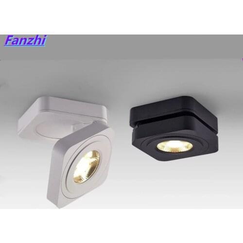 Folding COB LED Downlights 7W 10W 12W 15W Surface Mounted Led Ceiling Lamps Spot Light 360 Degree Rotation Downlights AC8
