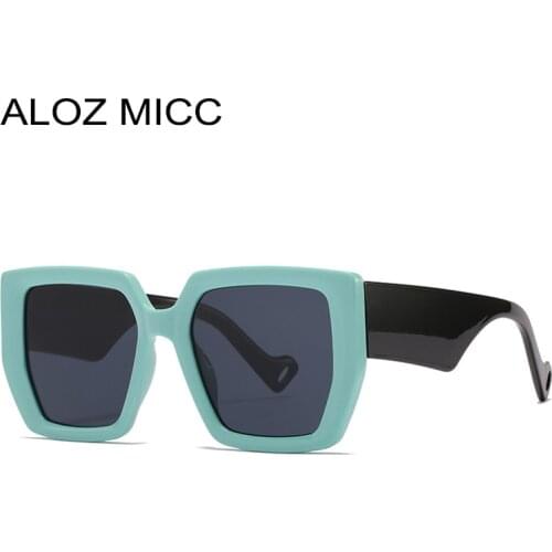 ALOZ MICC Vintage Oversized Square Sunglasses Women Trendy Big Frame Sun Glasses Lady Retro Shades Plastic Gafas Oculos De Sol
