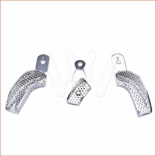 Dental lab partial impression trays stainless steel-set of 3 dental impression tray