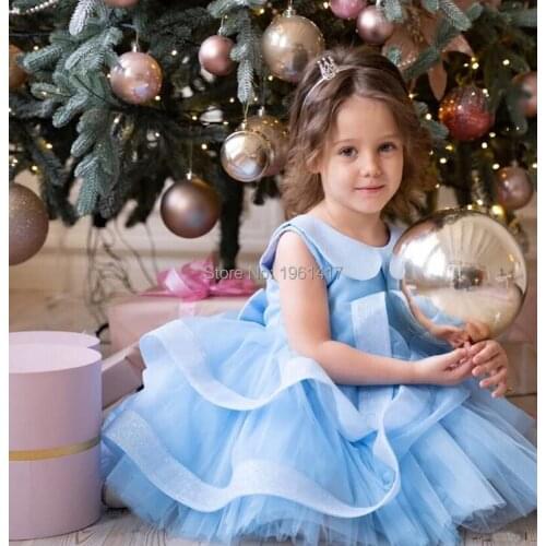Girls' wedding dress latest fashion big sequins childrens dress birthday party adult flower childrens new style princess dress