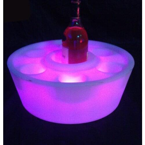Glowing Bar Wine Holder PE Material Battery Operated light waterproof for Wedding Event Free Shipping 8pcs/Lot