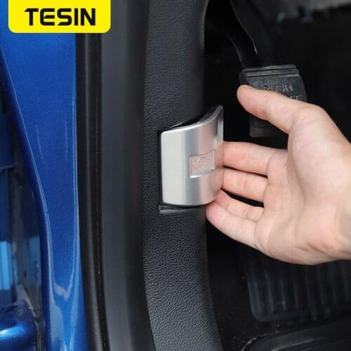 TESIN Car Interior Accessories Hood Engine Open Control Button Switch Cover Trim for Ford F-150 2009-2019