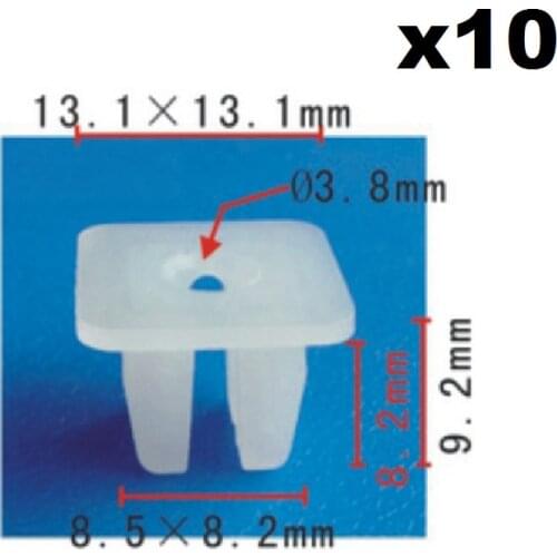 10pcs OEM Nylon Grommet Clip Nut 13.1mm For Toyota For Honda Expansion nut