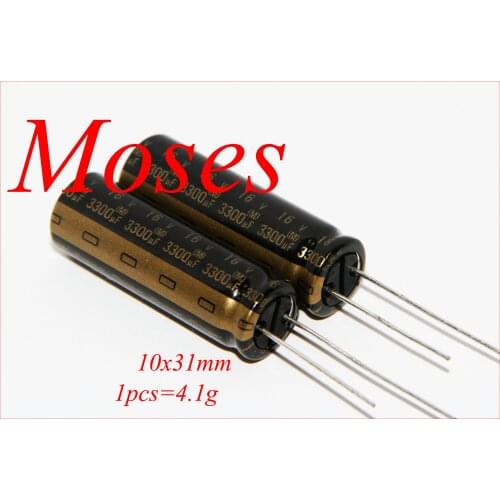 16v 3300uf 100% Original New Audio Electrolytic Capacitor capacitance Radial 10x30mm +/- 20