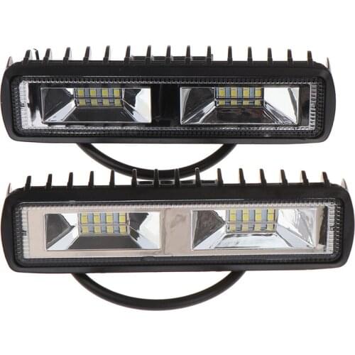2x 48w 6-inch Automobile Driving Fog Lamp 16led Bulb Spotlight Pole Off-road Working Lamp Is Suitable For Most Dc 12-24 V Vehic