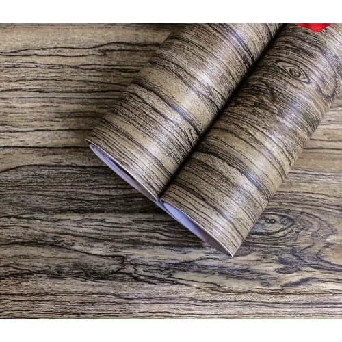3M/6M Waterproof Wood Vinyl Wallpaper Roll Self Adhesive Contact Paper Doors Cabinet Desktop Modern Furniture Decorative Sticker