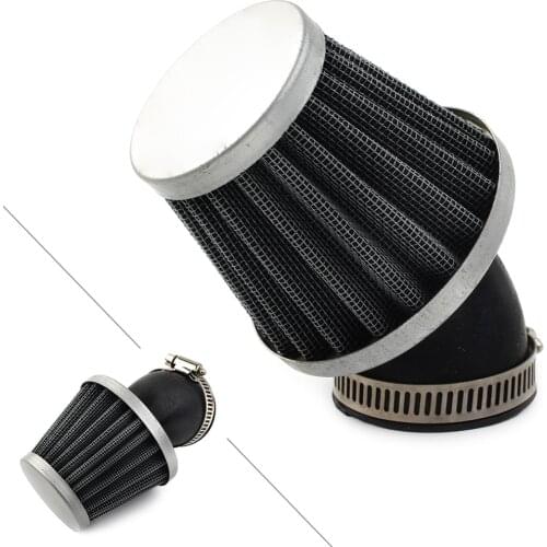 45mm Bent Angle Motorcycle Air Filter Cleaner Fit for Scooter Dirt Pit Quad Bike ATV for GY6 50cc-150cc Motorbikes