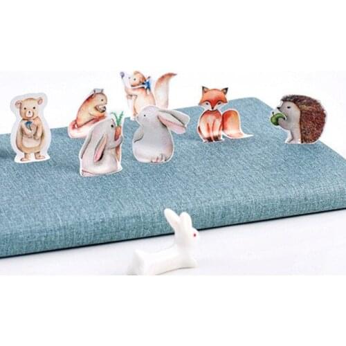 45Pcs/lot Kawaii Forest Animals Adhesive Stickers Lable Sealing Stickers Crafts And Scrapbooking Decorative DIY Stationery