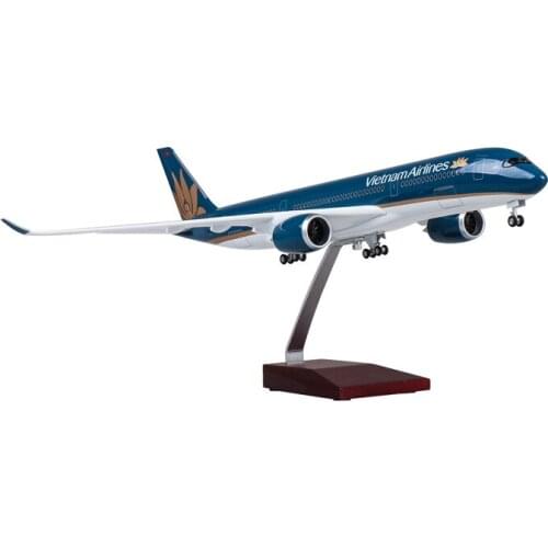 47cm With Wheel And Light Vietnam Airlines A350 Simulation Civil Aircraft Aircraft Model Airbus Ratio 1:150 Plane Model Diecast