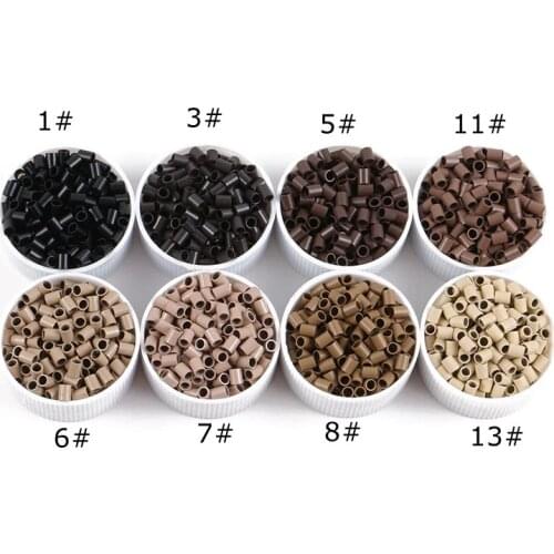 5000pcs 8 colors available Straight Copper Ring Mini locks of 3.2x2.5x4.0mm Easily Locks Beads For I tip Hair Extension