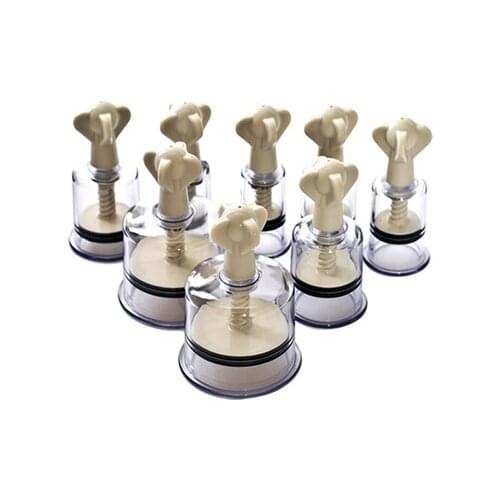 8pcs Rotary Medical Vacuum Cupping Magnet Therapy Manual Hand Twist Body Massage Relaxation Kit thickening Pain Relieve Home Use