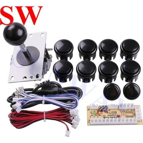 Arcade Joystick DIY Kit Zero Delay Arcade Kit USB Encoder To PC Arcade 4Way Sanwa Joystick 24/30mm Push Buttons For JAMMA Mame