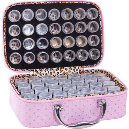 NEW 56 Bottles Diamond Painting Box Tool Container Storage Box Carry Case Holder Hand Bag Zipper Design Shockproof Durable