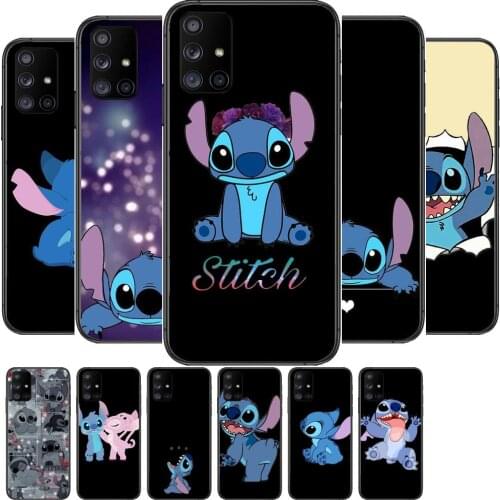 Stitch Phone Case Hull For Samsung Galaxy A50 A51 A20 A71 A70 A40 A30 A31 A80 E 5G S Black Shell Art Cell Cove