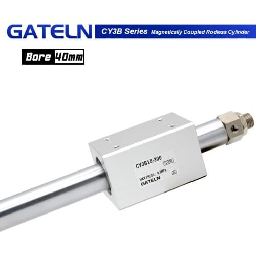CY3B Series Magnetically Coupled Rodless cylinder bore 40mm high pressure aluminum alloy pneumatic air cylinder CY3B40-100/500