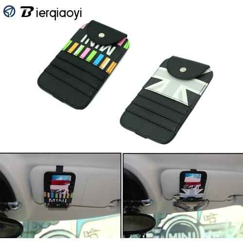 For BMW MINI COOPER F54 Clubman Countryman F60 R60 Universal Sunshade Card Holder R50 R53 R55 R56 F55 F56 Storage Bag R61 MINI