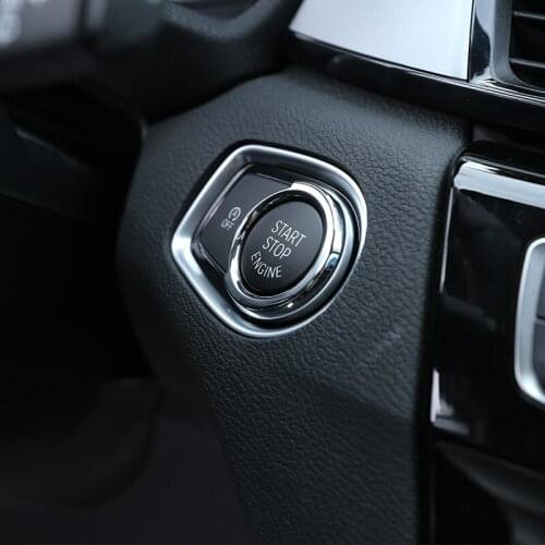 For BMW X1 F48 For BMW 1 2 3 4 Series F30 2013-2017 For BMW X2 F47 2018 Car Accessories Car Engine Start Ring Trim ABS Chrome