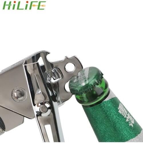 HILIFE Stainless Steel Multifunctional 1PC Craft beer Grip Opener Professional Ergonomic Cans Bottle Opener Easy Grip Side Cut