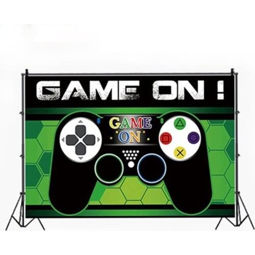 Game On Theme custom background for photo studio Kids Party Decorations Baby Shower Birthday Party supplies name DIY backdrops